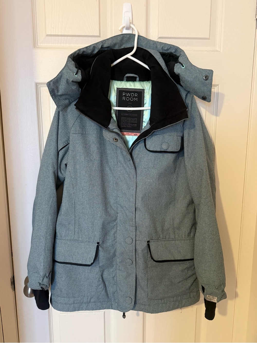 Women's PWDR ROOM Mint Green/Grey SKI JACKET